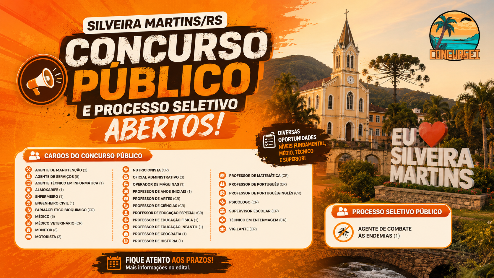 Município de Silveira Martins Divulga Edital de Concurso